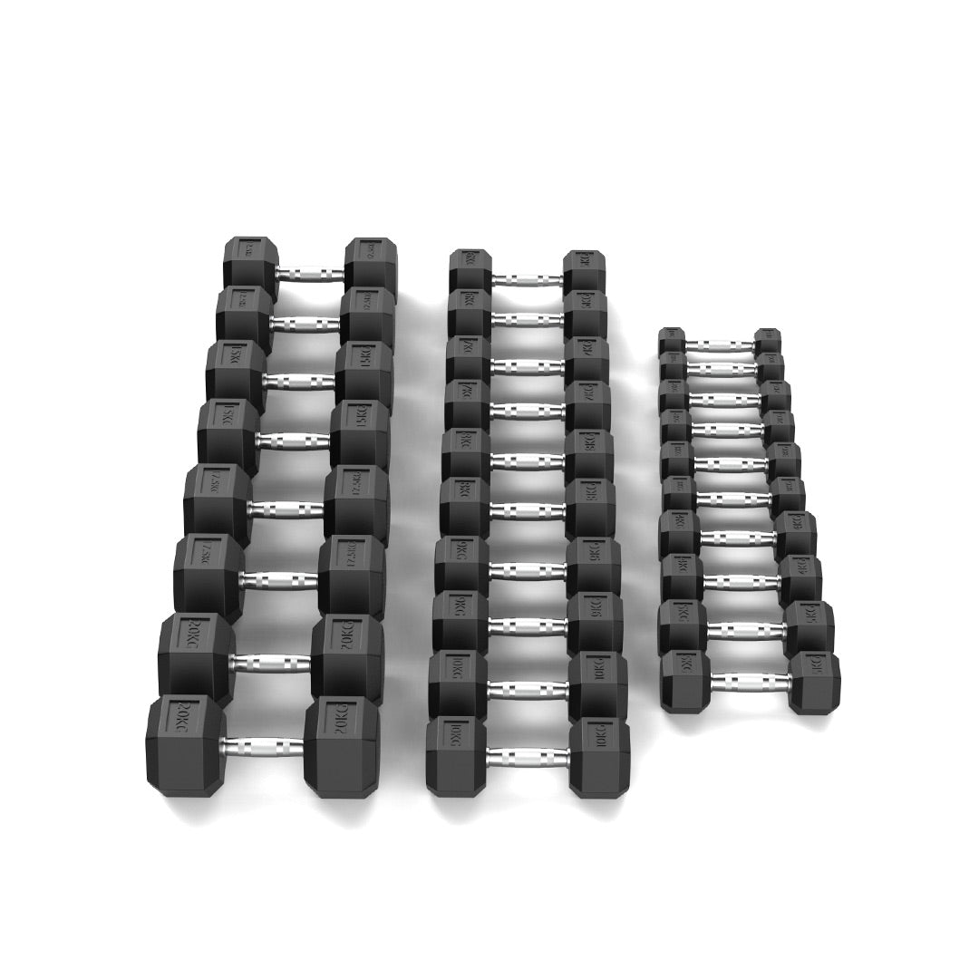 1-20kg Dumbbell Set side shot