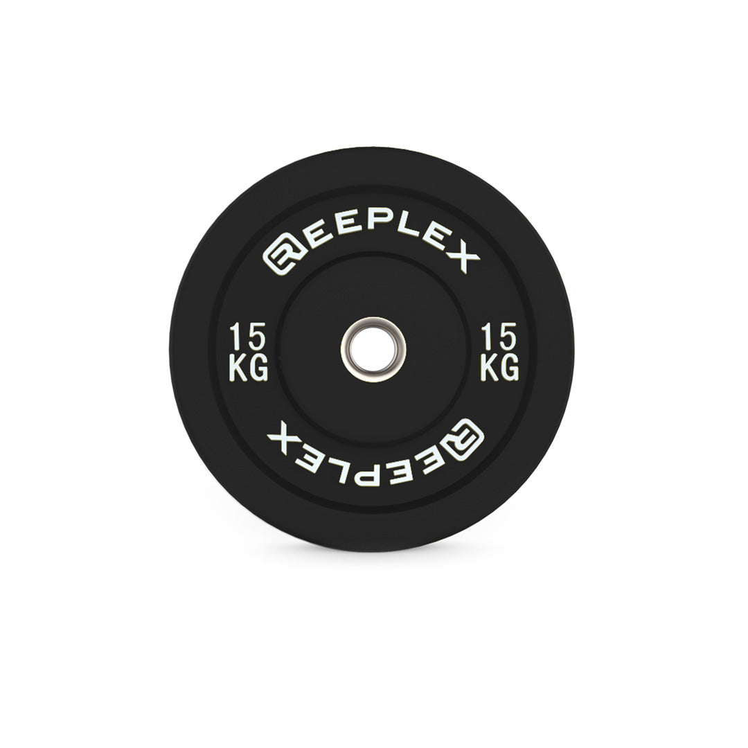 Reeplex 15kg Black Bumper Plates Pair