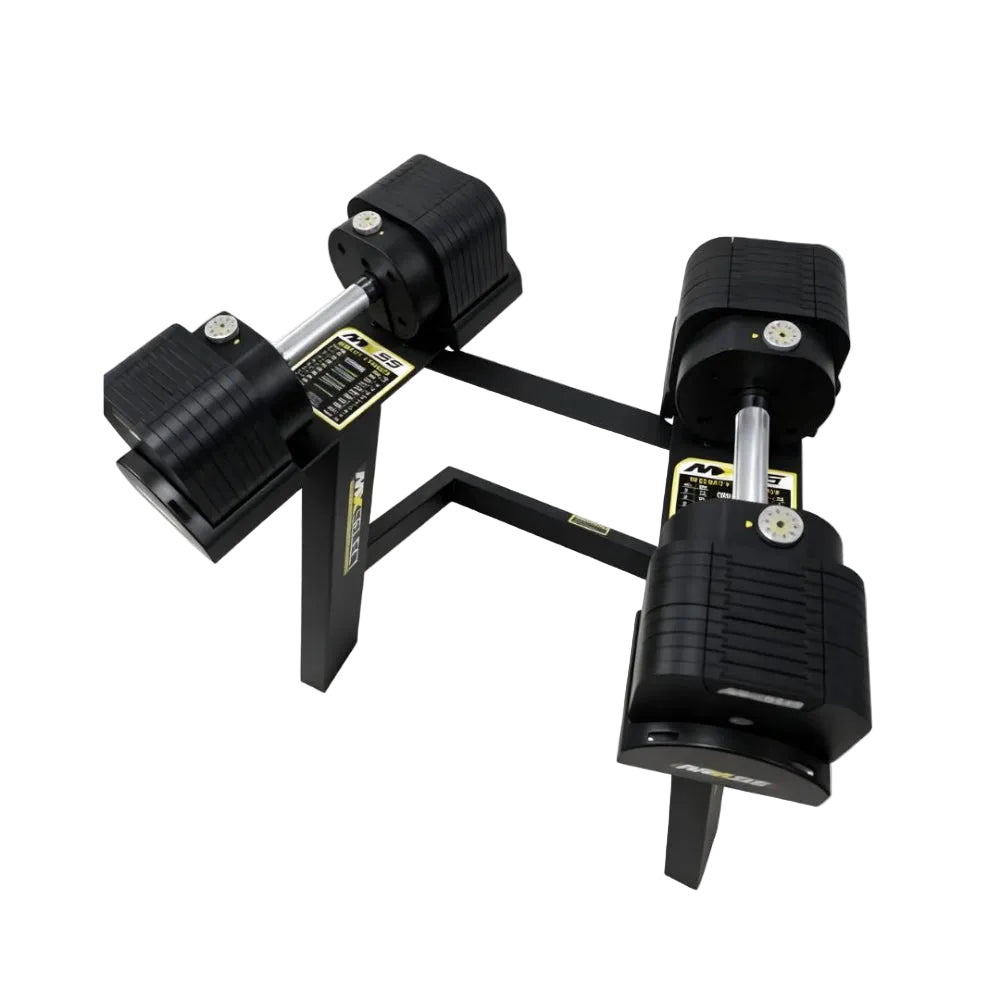 Adjustable Dumbbell Set 4.9kg - 25.3kg Pair MX100 with Stand
