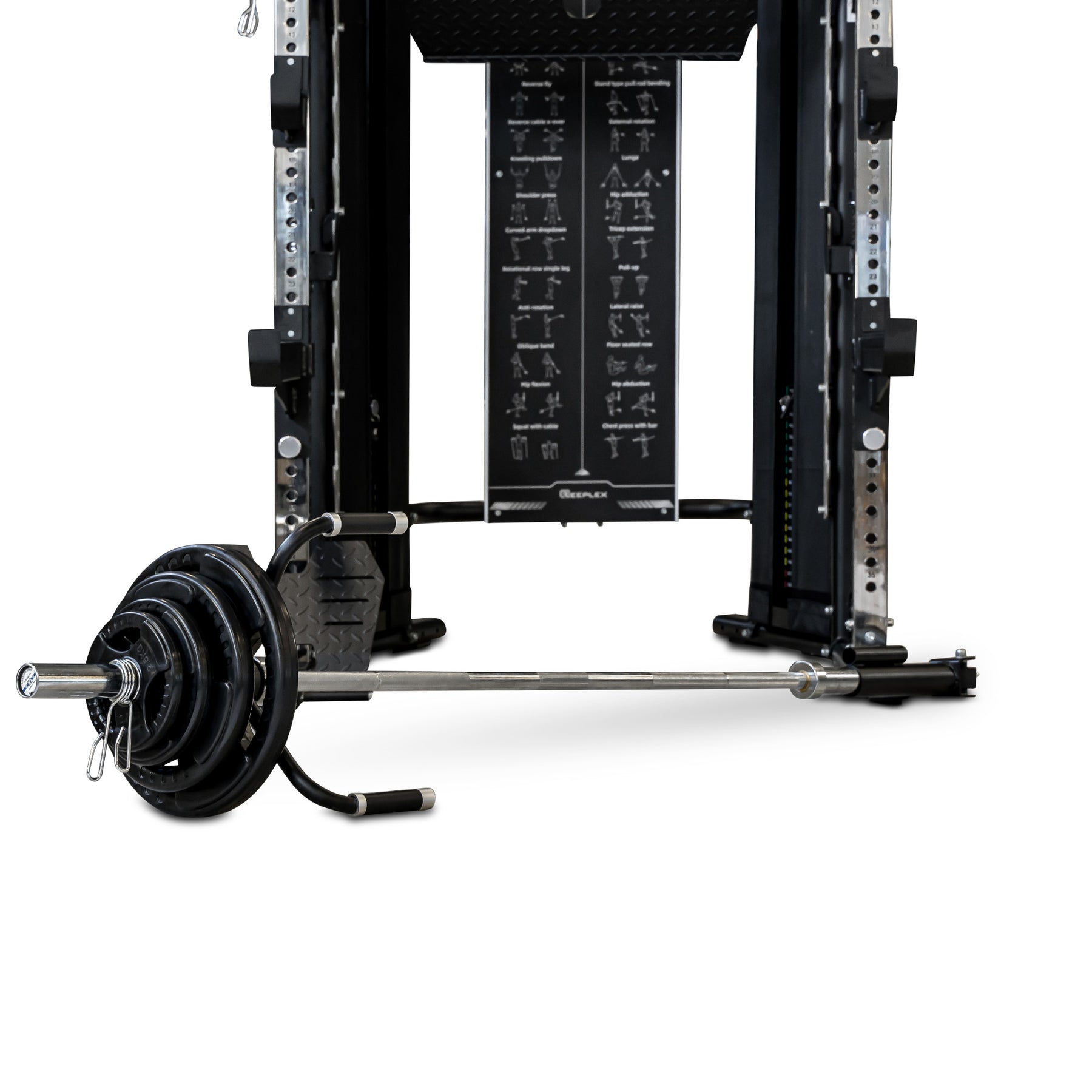Reeplex CX10 Multi Functional Trainer + Adjustable Bench + 100kg Weight Plates + Barbell + Leg Press + Jammer Arms
