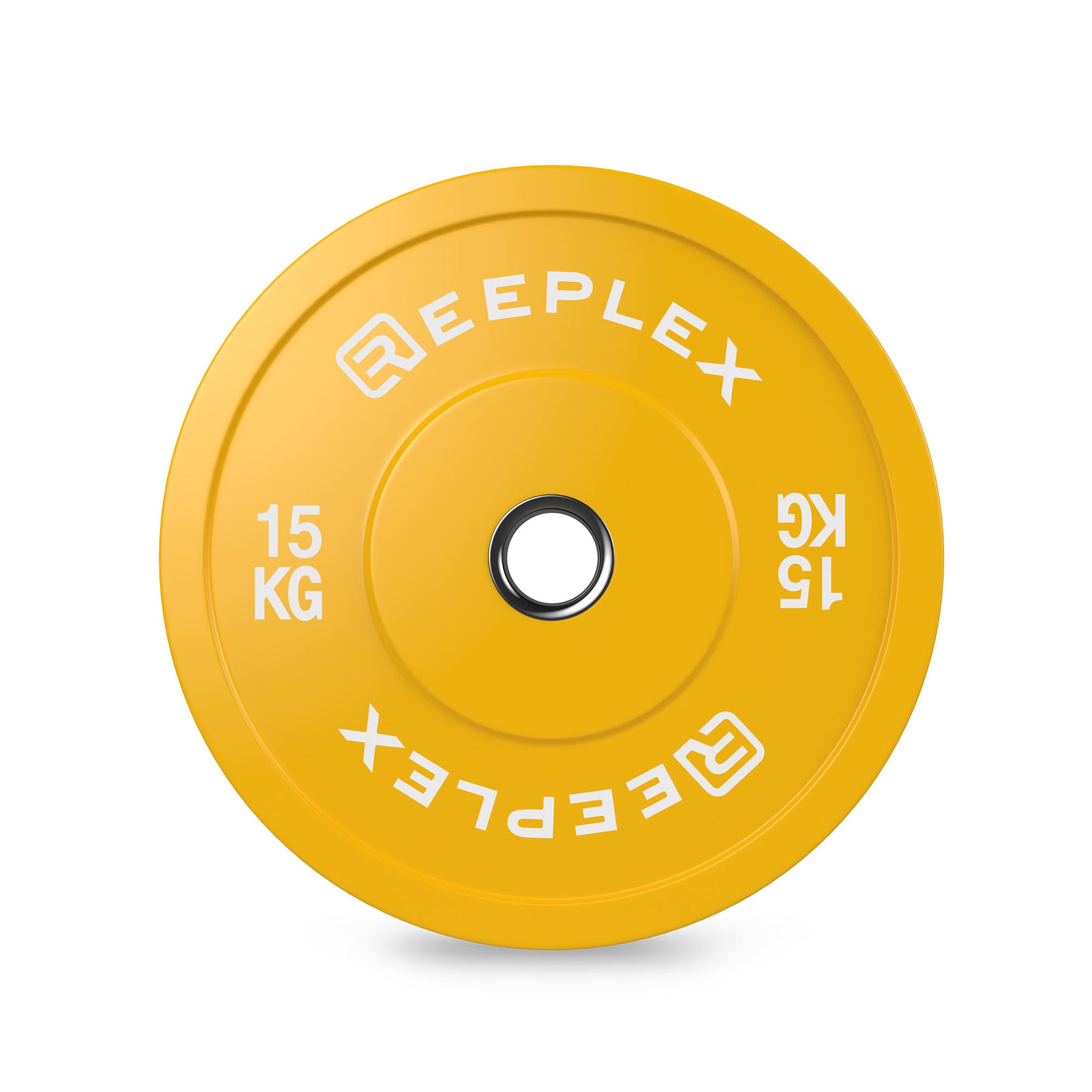 Coloured Bumper Plates 15kg front shot