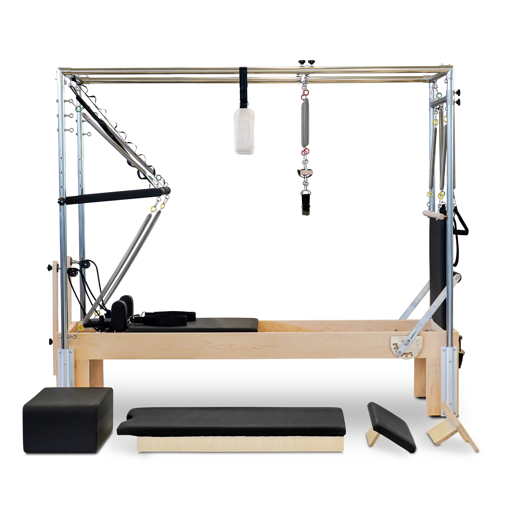 Reeplex Pilates Reformer Maple Wood with Full Trapeze Frame Flow Series- Floor Stock Osborne Park