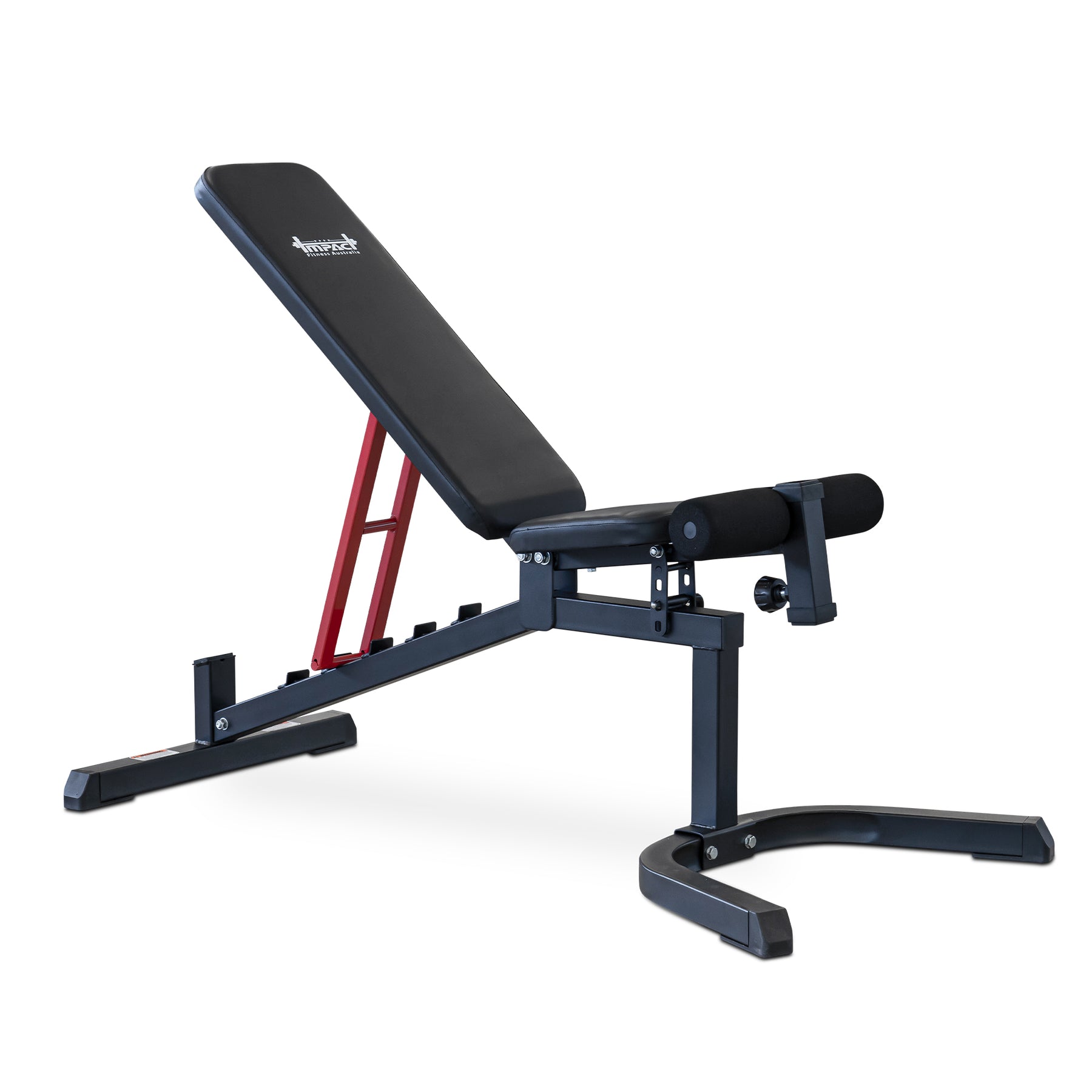 Impact Fitness Adjustable Bench with Leg Extension + Preacher Curl