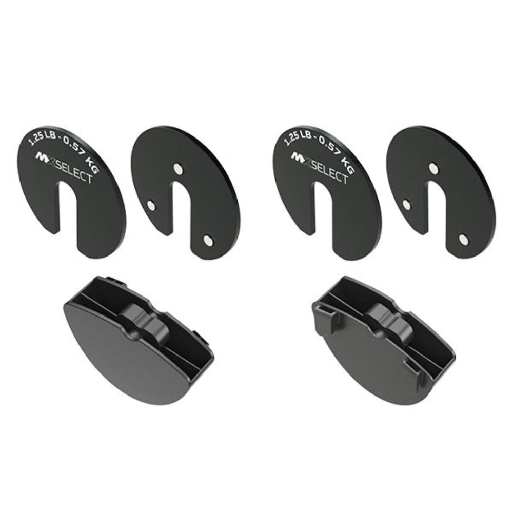 MX EVO 1.25lb Increment Plates 4-Pack with Holder for MX55 EVIO Dumbbells