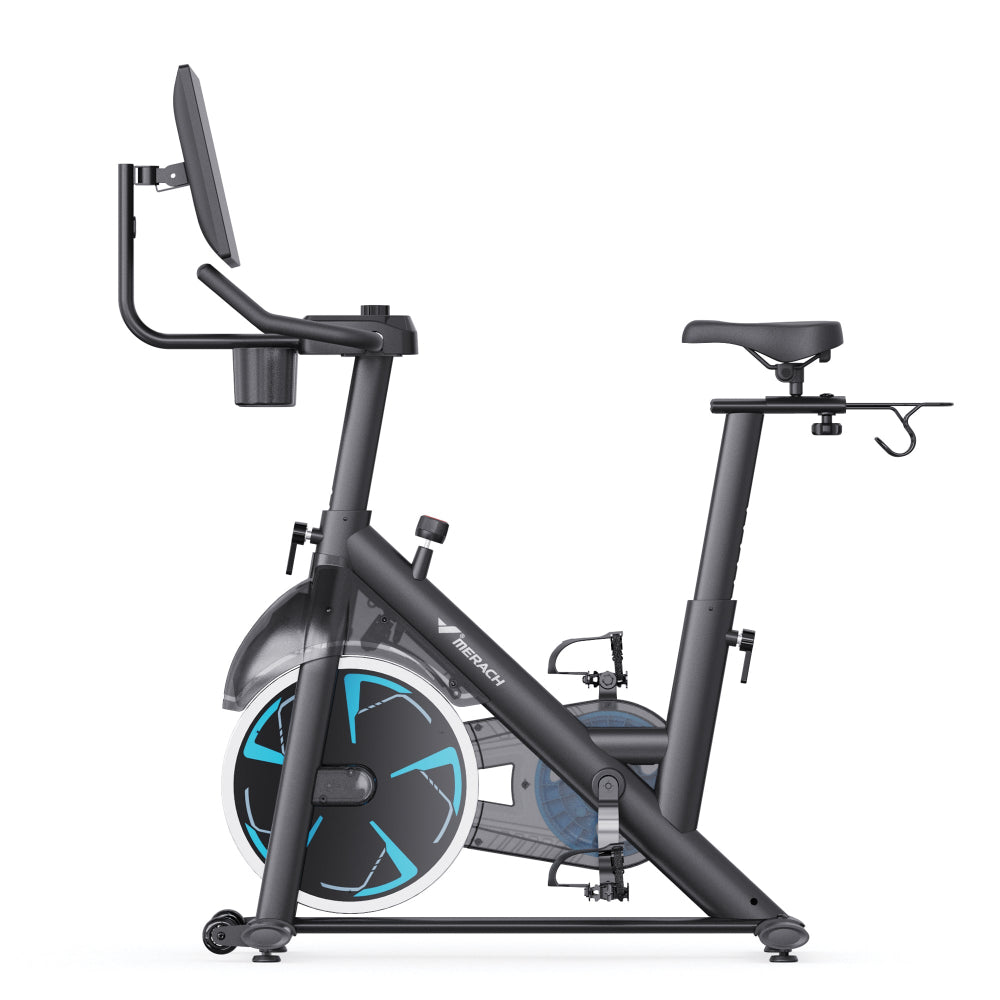Merach Spin Bike with 21.5" LCD Display