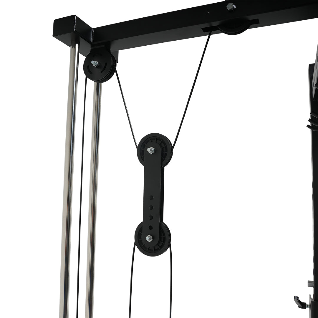 Reeplex RPR8 Squat Rack + Adjustable Bench + 100kg Coloured Bumper Weights + Barbell