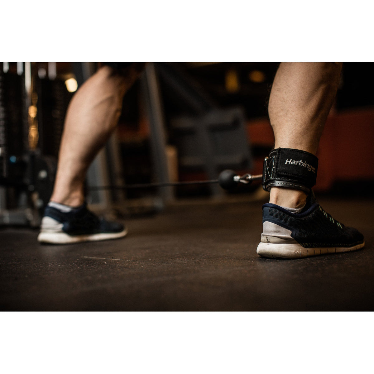 Harbinger 3 inch ankle cuff showing adjustable closure