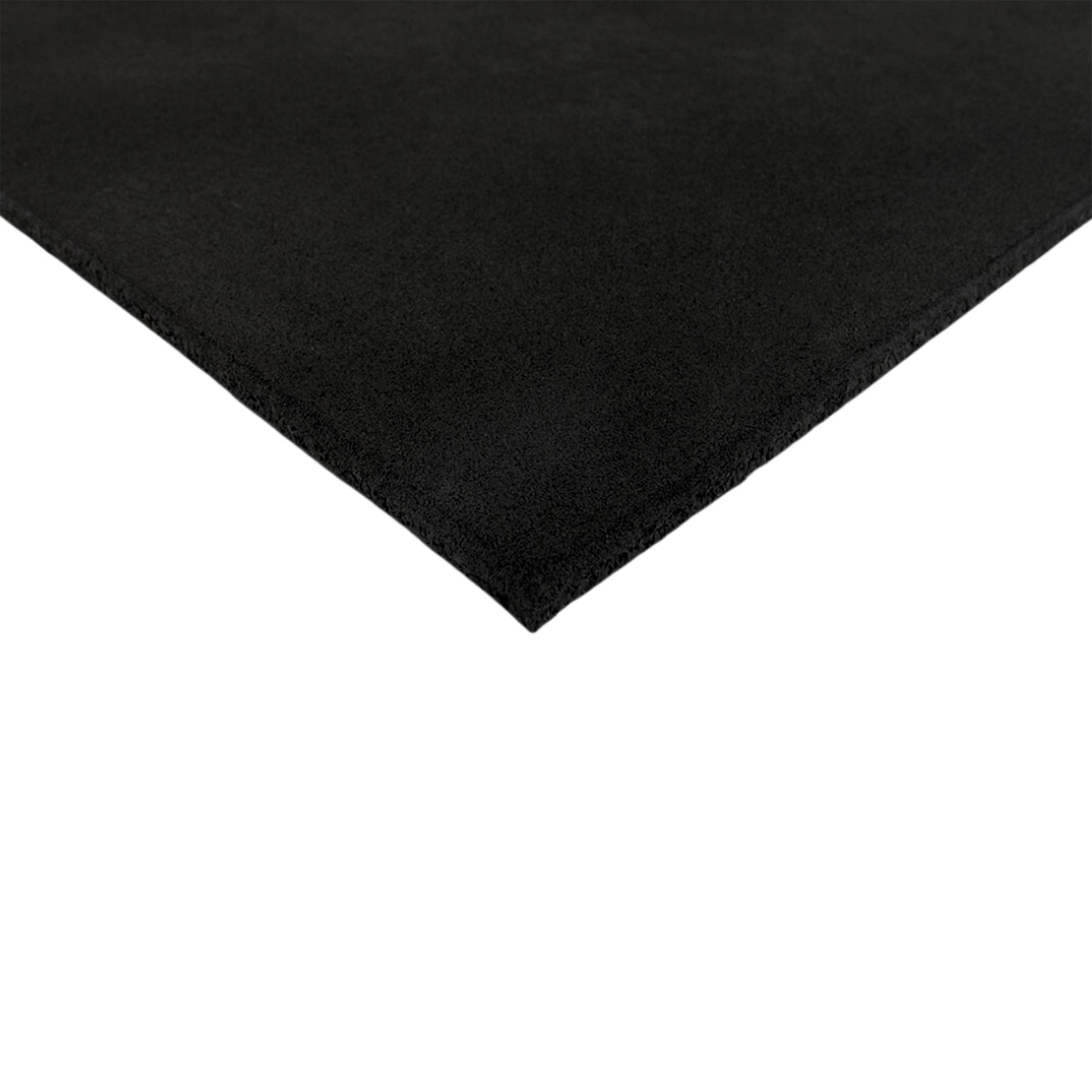 Rubber Gym Flooring Tile Plain Black