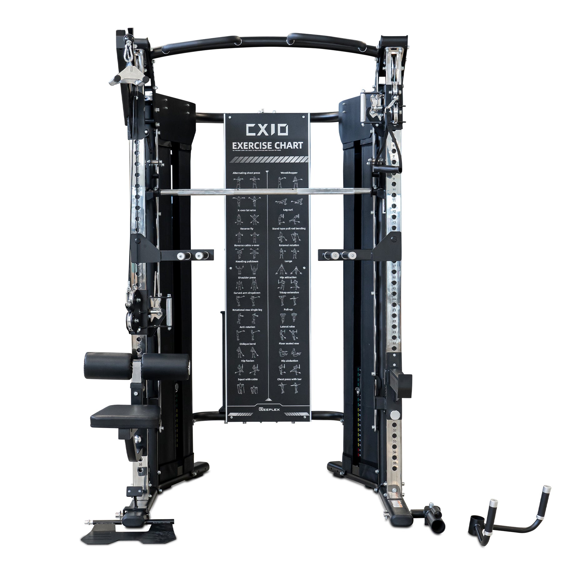 Reeplex CX10 Multi Functional Trainer + Gym Attachments