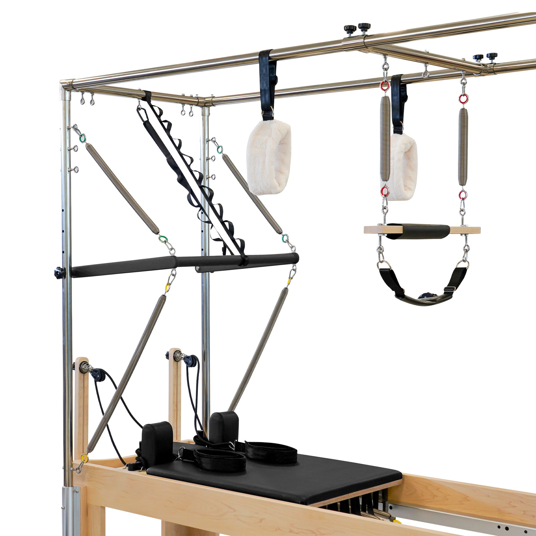 Reeplex Pilates Reformer Maple Wood with Full Trapeze Frame Flow Series- Floor Stock Osborne Park