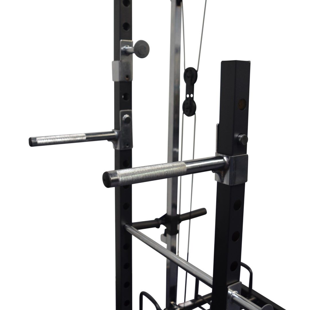 Impact fitness half rack with lat pulldown dynamo fitness equipment