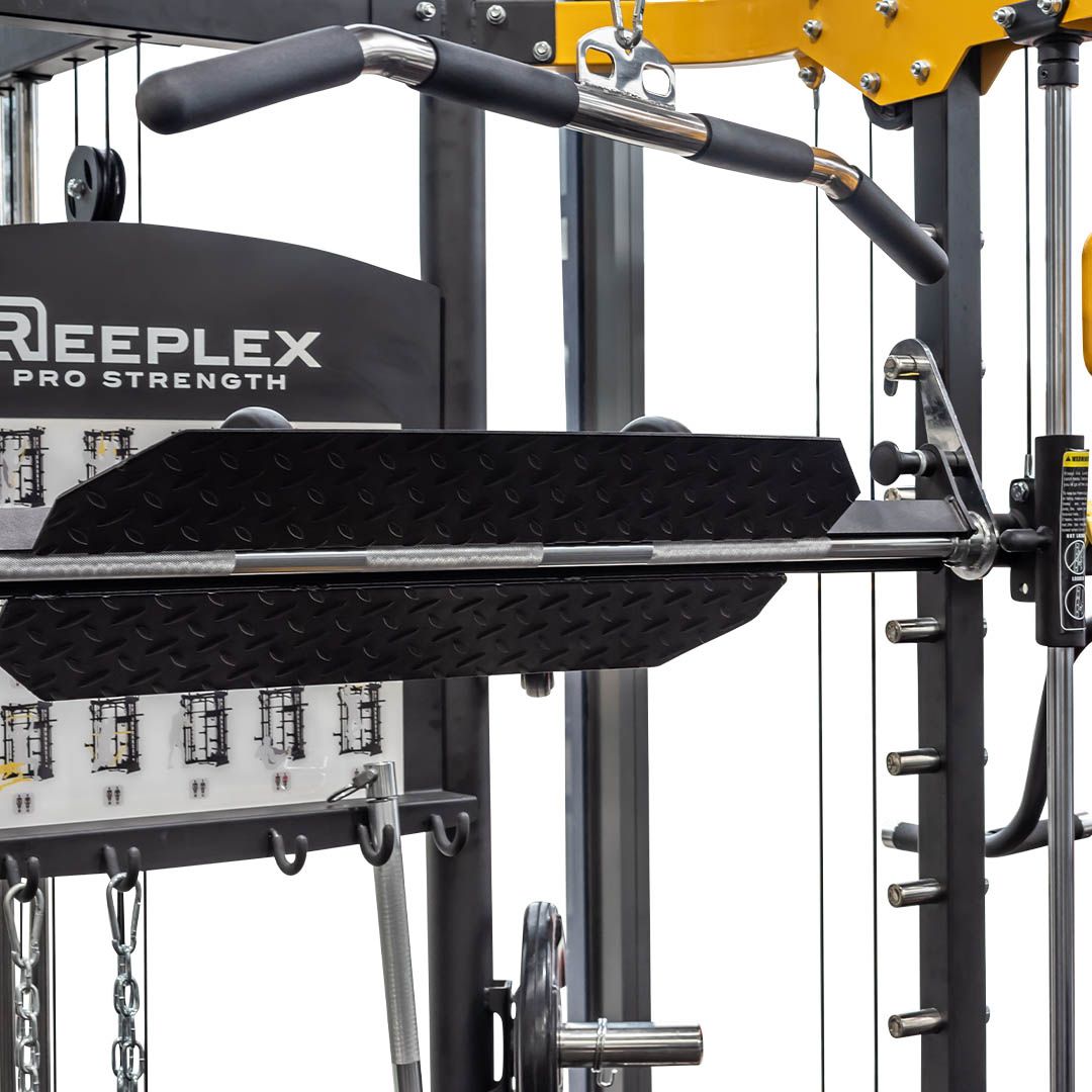 Reeplex Cbt-PL Multi Station Gym + Fid Bench + Leg Press + 100kg Weight Plates + Olympic Barbell