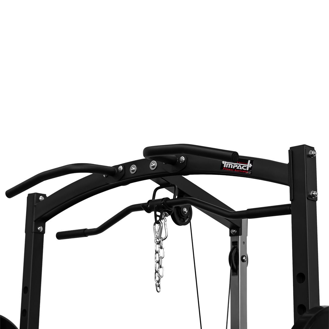 Squat rack lat pulldown 120kg black bumper package