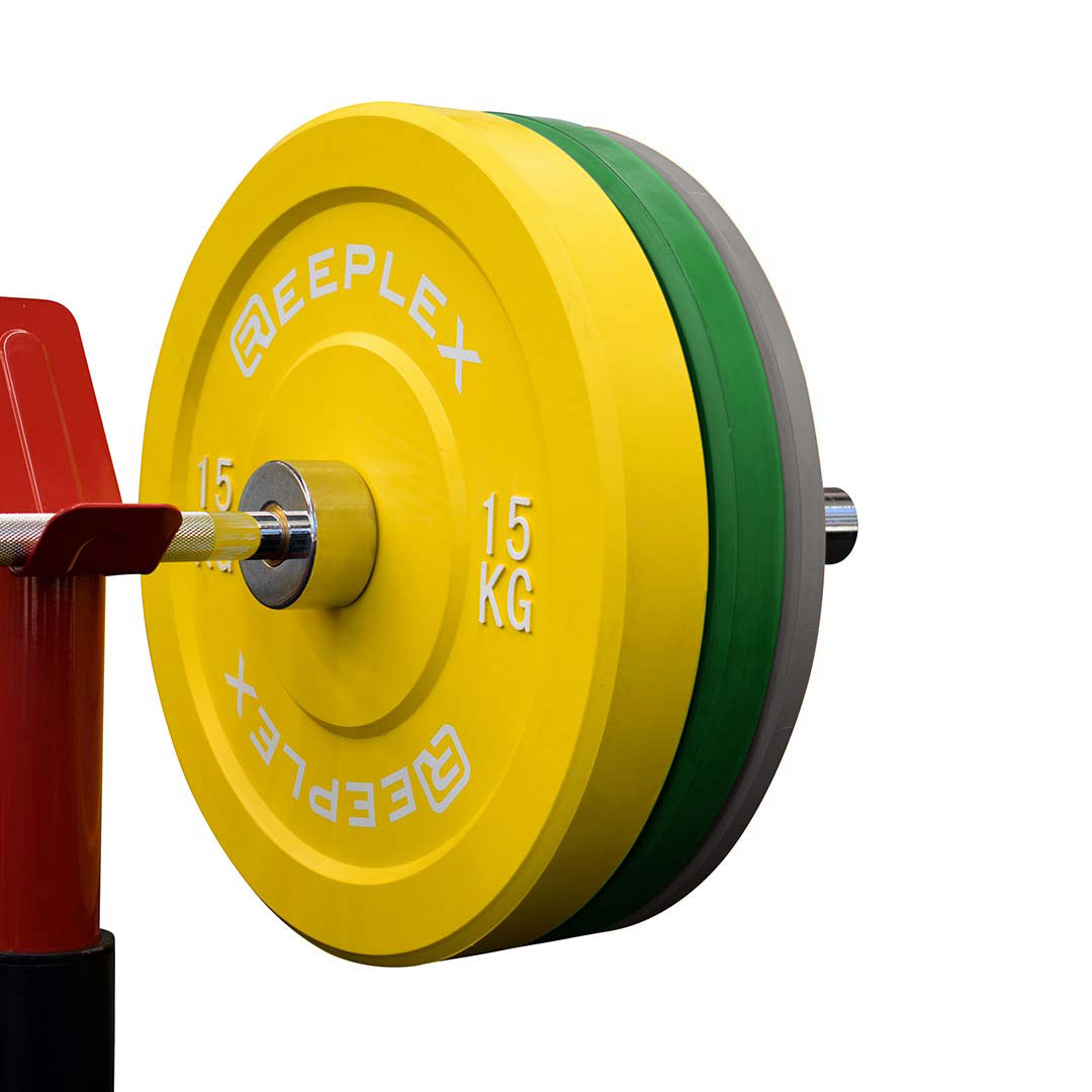 Impact Fitness BP7 + 120kg Olympic Pro Coloured Bumper Set
