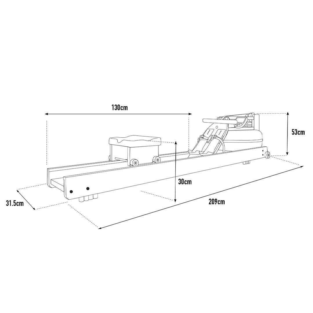 Water Rower Classic With S4 Performance Monitor American Walnut