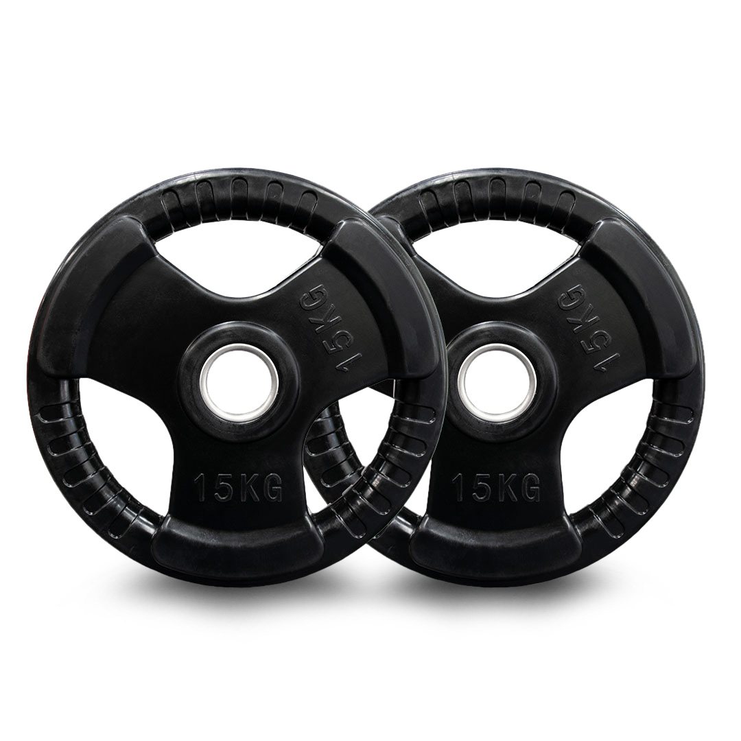 100kg Olympic Rubber Coated Weight Plate Set