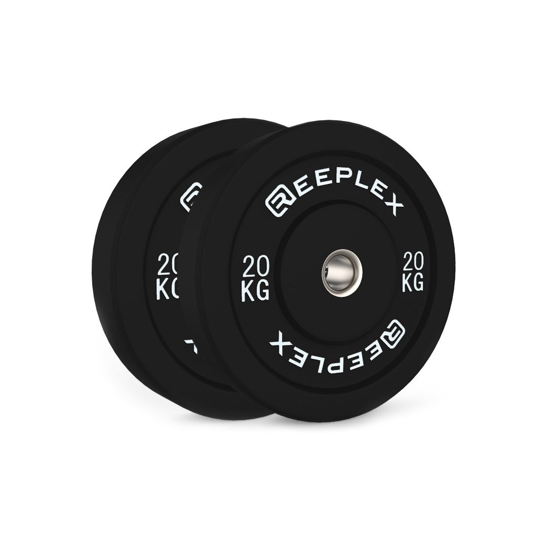 Reeplex 20kg Black Bumper Plates Pair