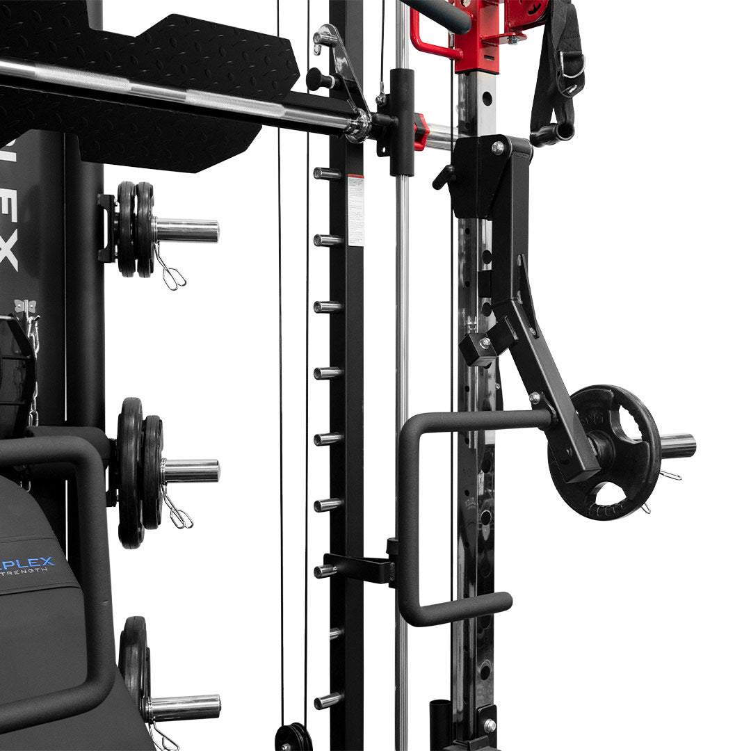 Reeplex CBT-PN Multi Station Gym + FID Bench + 100kg Olympic Weights + Olympic Barbell + Jammer Arms + Leg press