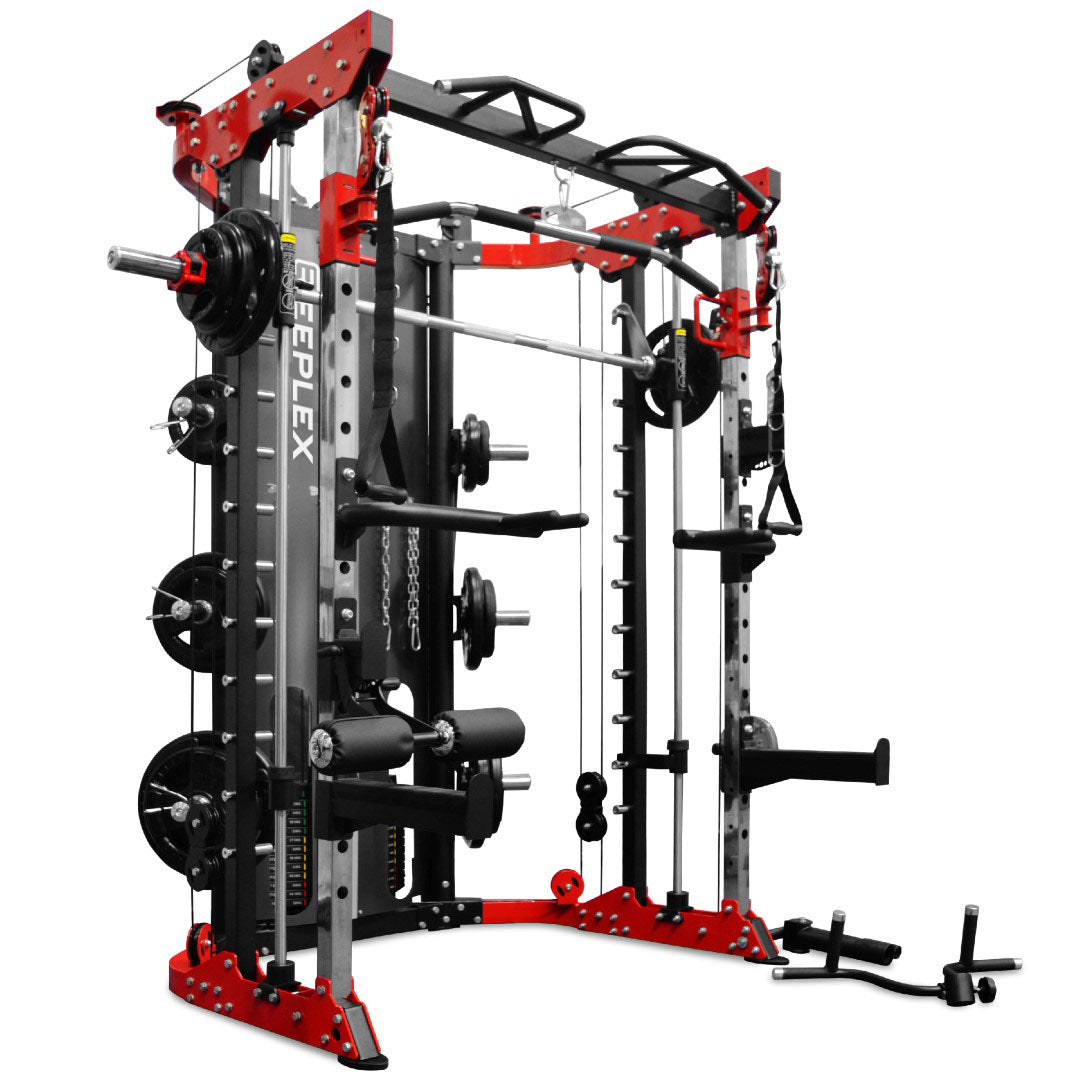 Reeplex CBT-PN Multi Station Gym + FID Bench + 100kg Olympic Weights + Olympic Barbell + Jammer Arms + Leg press