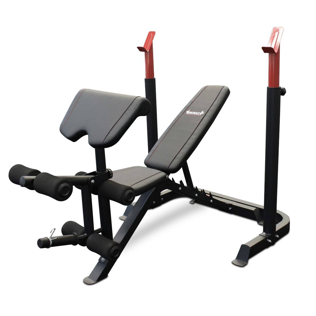 Impact BP7 Bench Press + 75kg Barbell Set + Adjustable Dumbbells