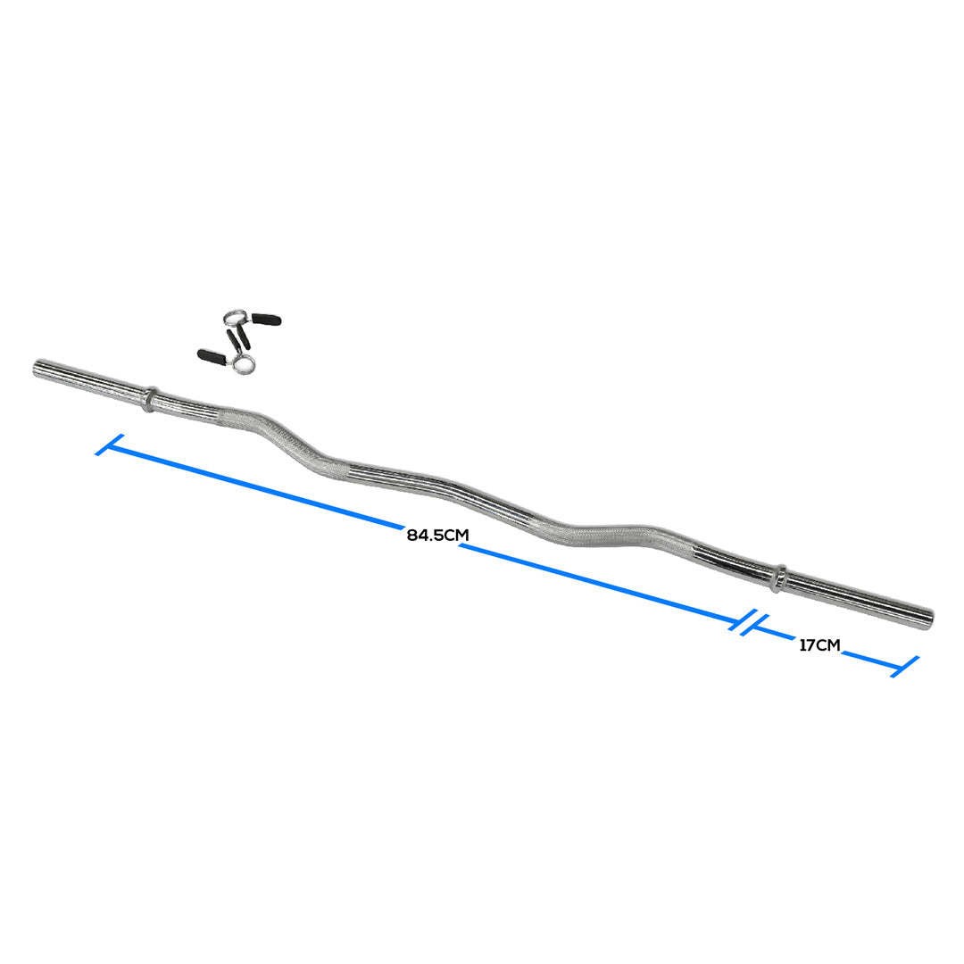 Standard Ez-Curl Barbell 25mm with Spring Clips