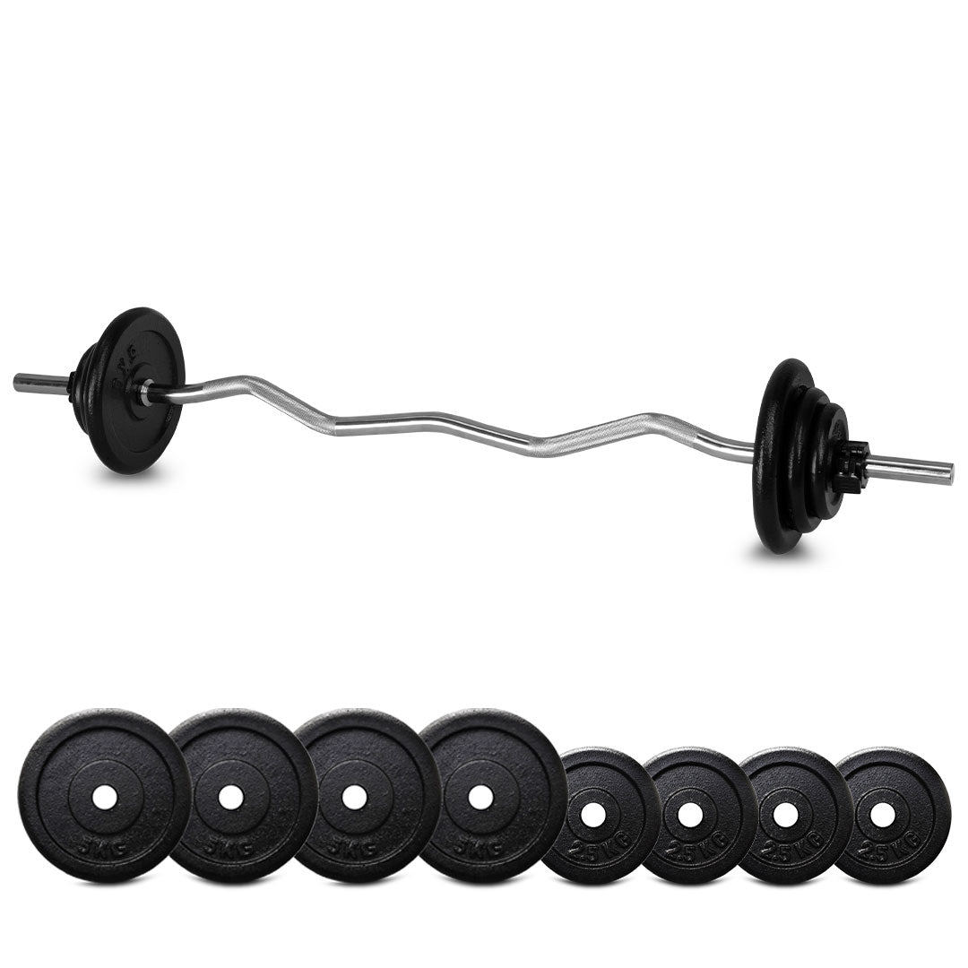 5kg-30kg Standard Ez Curl Barbell Bundle