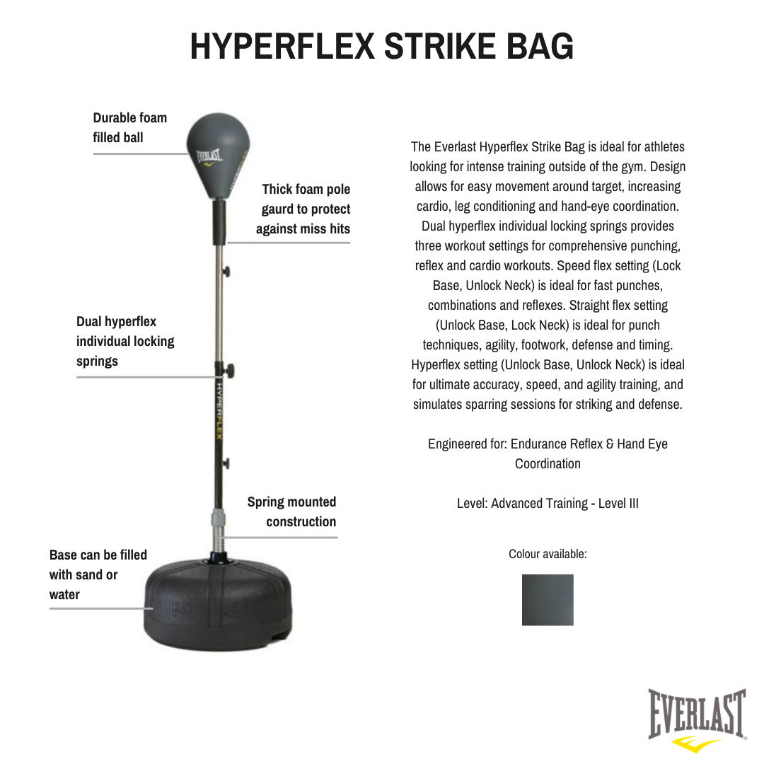Everlast Hyperflex Strike Bag With Stand - Floor Stock Osborne Park
