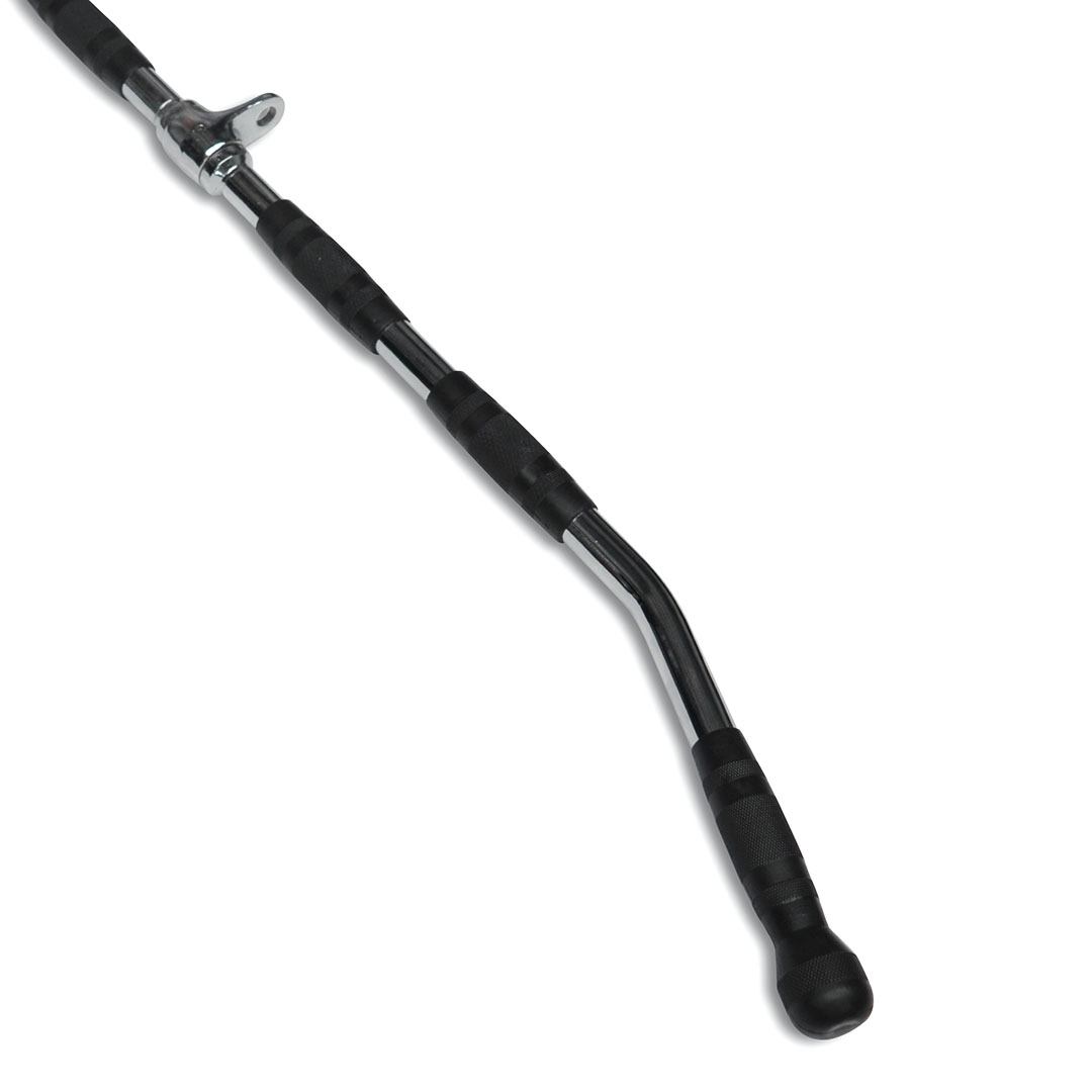 Wide Lat Pulldown Bar Attachment 1.2m Rubber Handles 