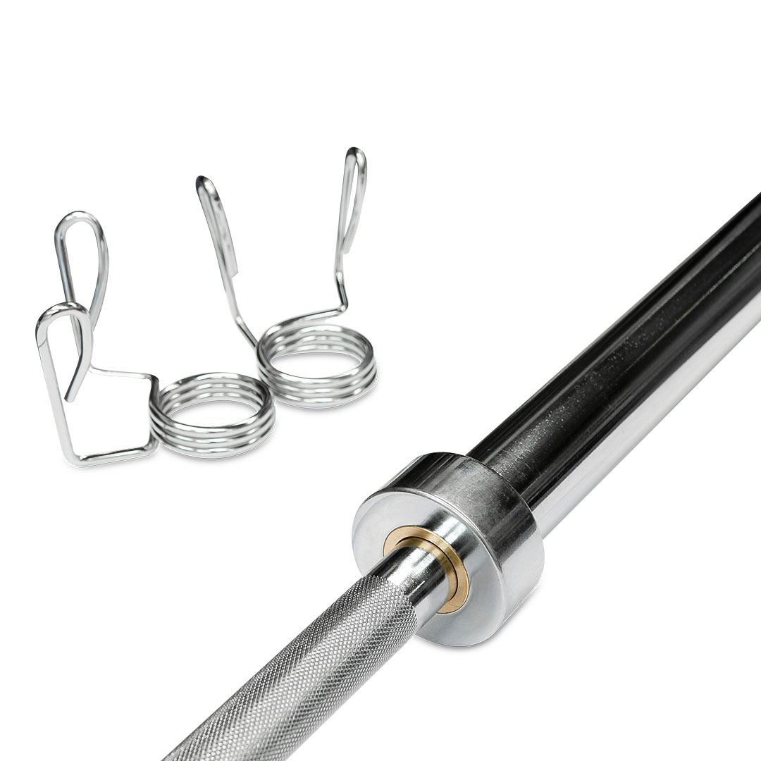 170kg Pro Olympic Barbell & Bumper Set with Clips 