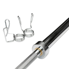 120kg Pro Olympic Barbell & Bumper Set with Clips