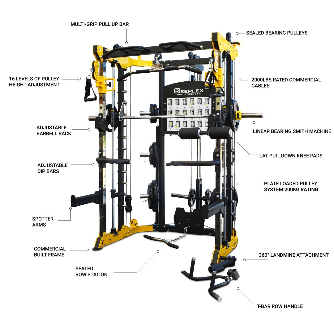 Reeplex CBT-PL Functional Trainer Smith Machine Squat Rack