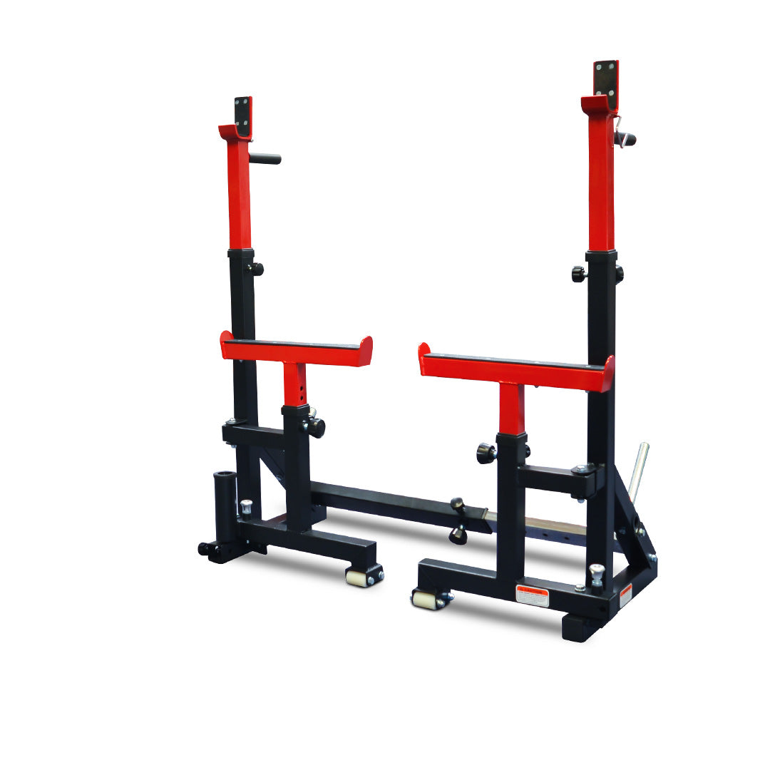 SR10 Squat Rack + 170kg Black Bumper Set