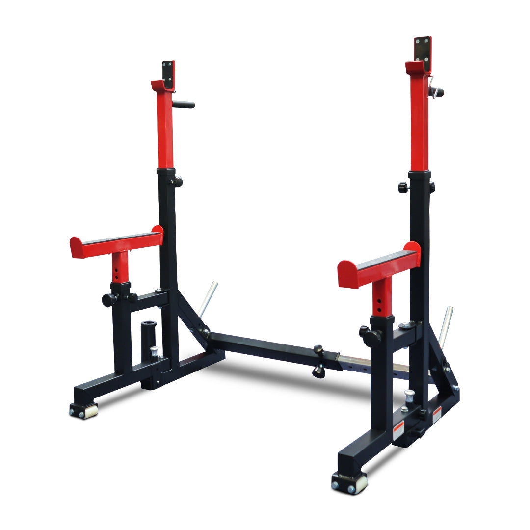 SR10 Squat Rack + 170kg Black Bumper Set