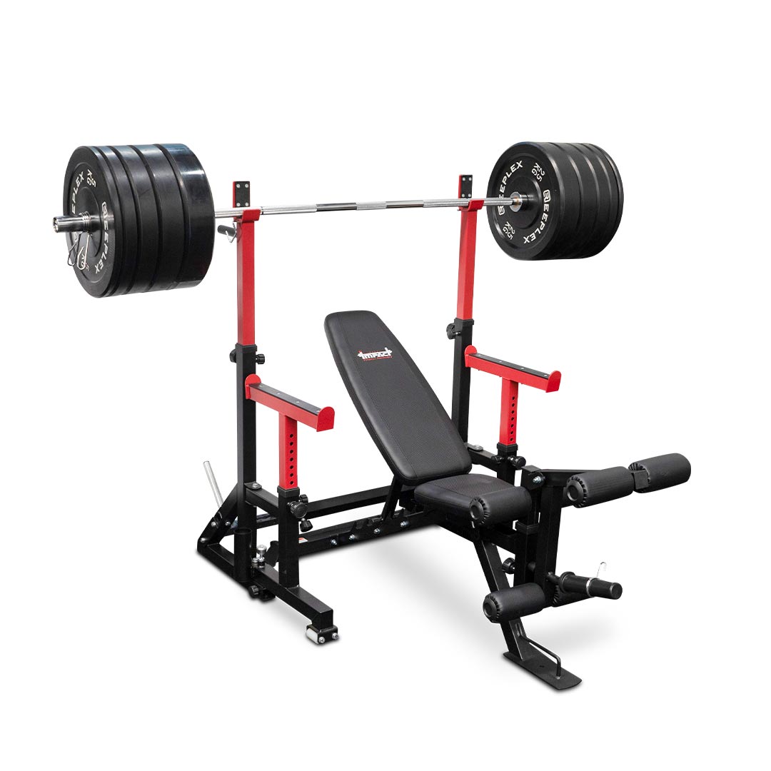 SR10 Squat Rack + 170kg Black Bumper Set