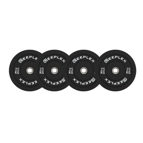 100kg Black Bumper Plates package 4x25kg