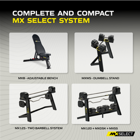 Adjustable Dumbbell Set 5.9kg - 45.4kg Pair MX100 with Stand