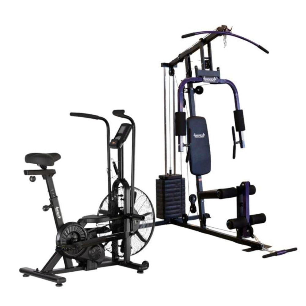 Compact Home Gym + Aero Air Bike Package