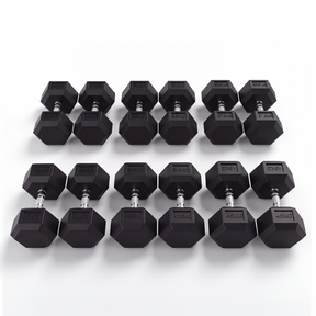 32.5kg - 45kg Rubber Hex Dumbbell Set