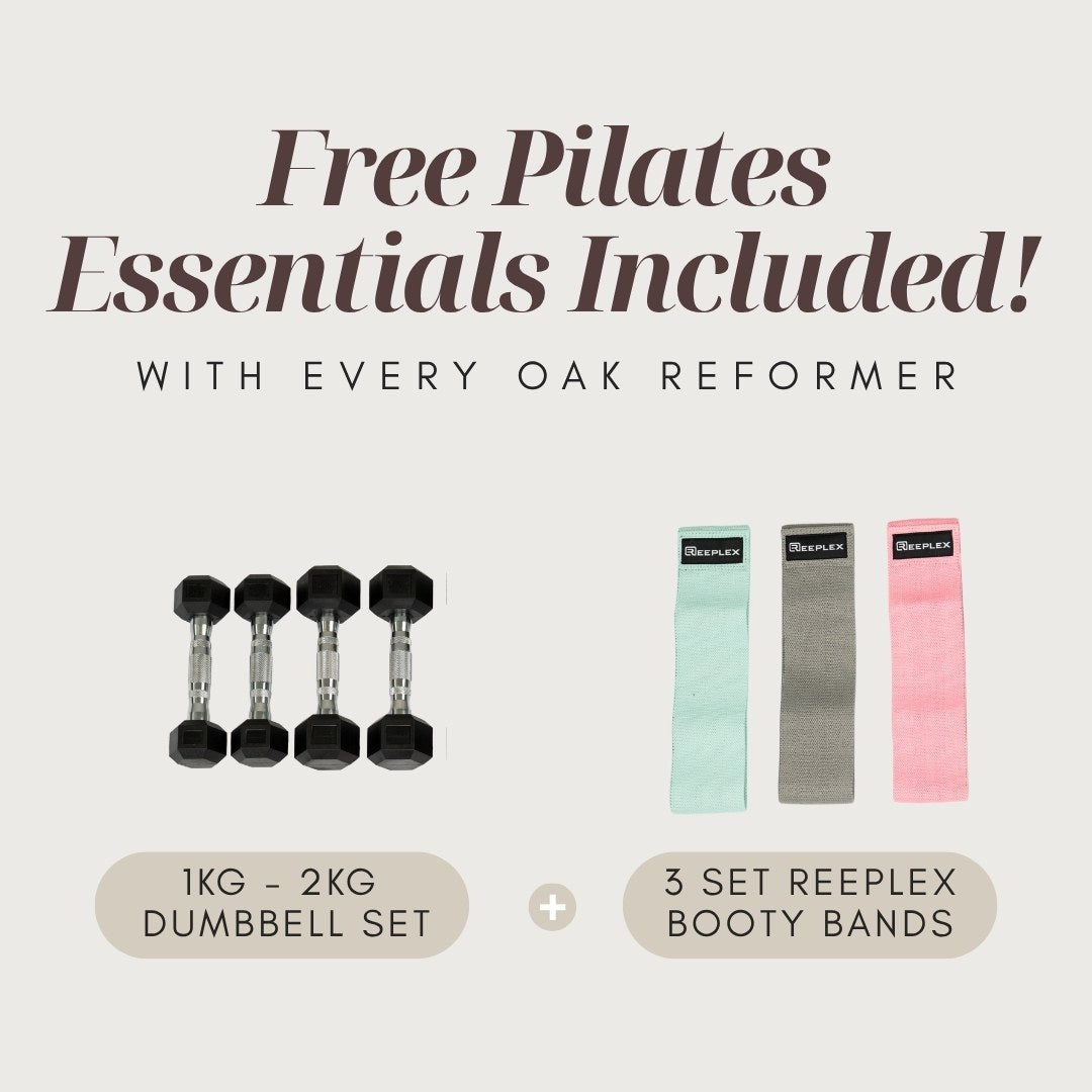 Impact Fitness Pilates Reformer Machine in Oak Wood with Accessories