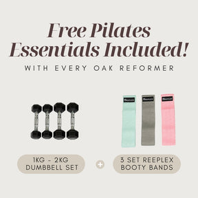 Impact Fitness Pilates Reformer Machine in Oak Wood with Accessories