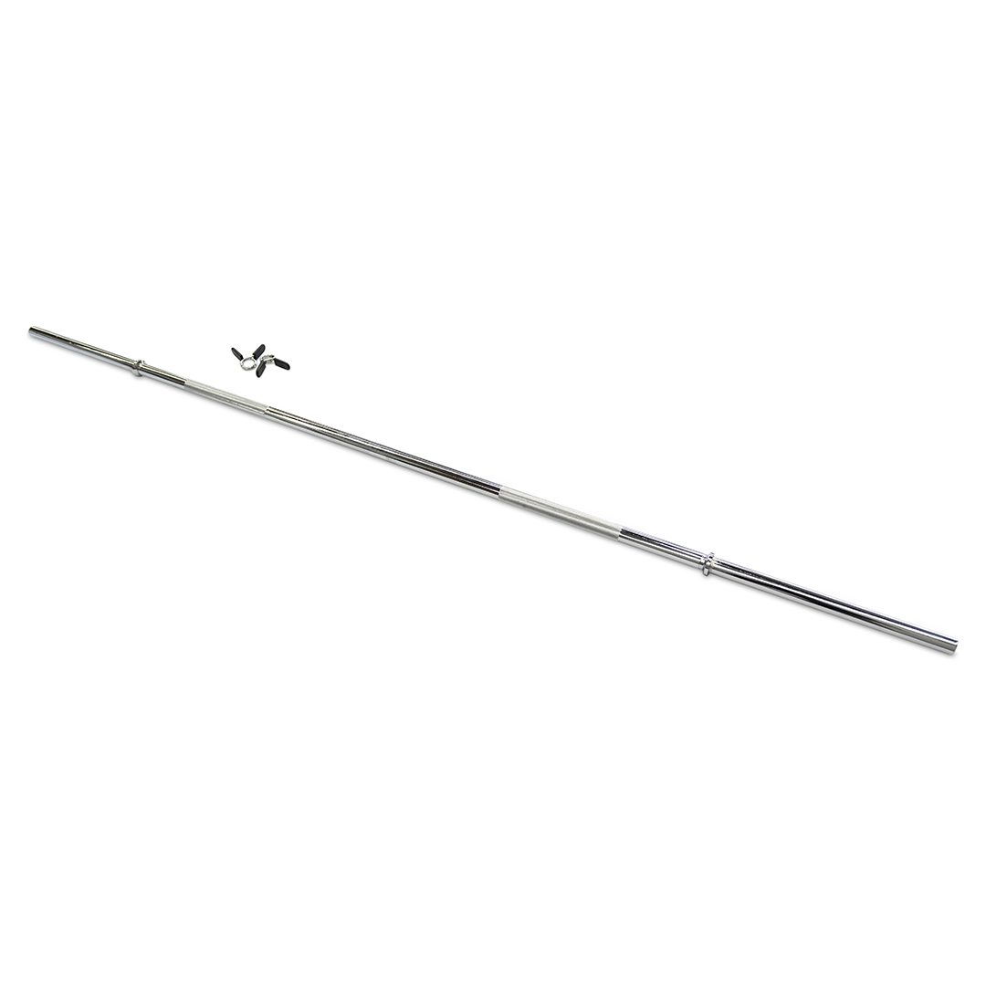 Standard 7ft Barbell with spring clips included in the Squat Rack with Lat Pulldown + 120kg Standard Weight Set package