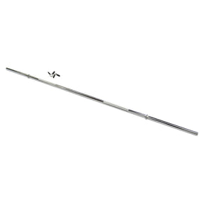 Standard 7ft Barbell with spring clips included in the Squat Rack with Lat Pulldown + 120kg Standard Weight Set package