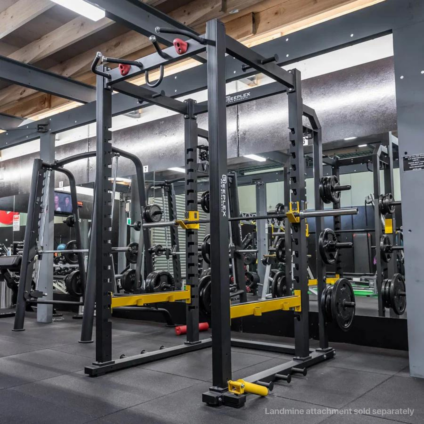 Reeplex Commercial Power Rack with Plate Storage