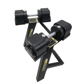 Adjustable Dumbbell Set 4.9kg - 25.3kg Pair MX100 with Stand