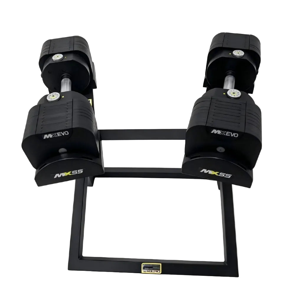 Adjustable Dumbbell Set 4.9kg - 25.3kg Pair MX100 with Stand