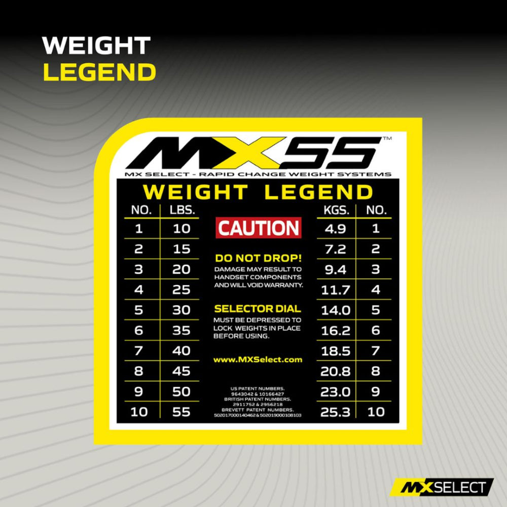 Adjustable Dumbbell Set 4.9kg - 25.3kg Pair MX100 with Stand