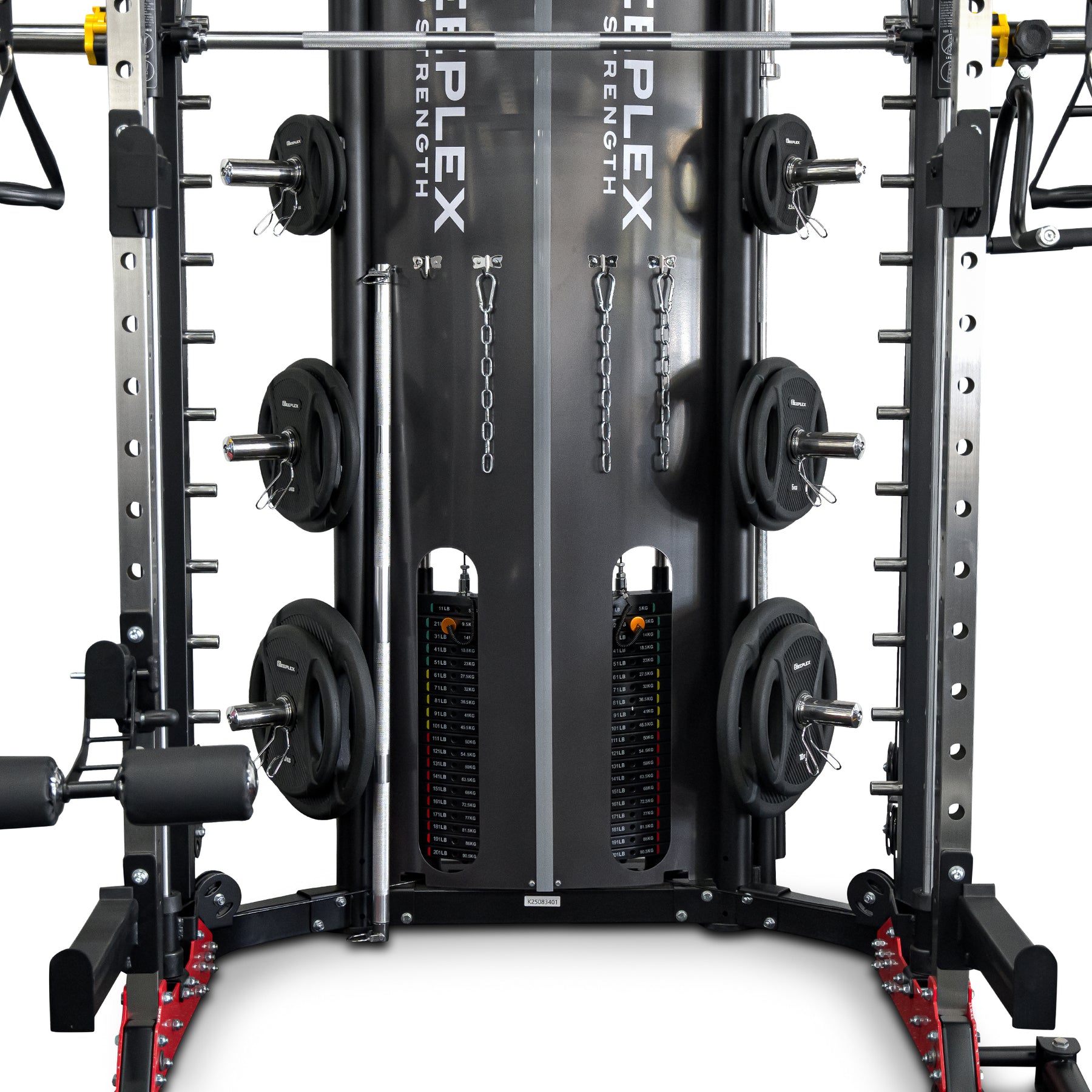 Reeplex CBT-PN + FID Bench + 100kg PVC Olympic Weights + Leg Press Attachment + 7ft Barbell
