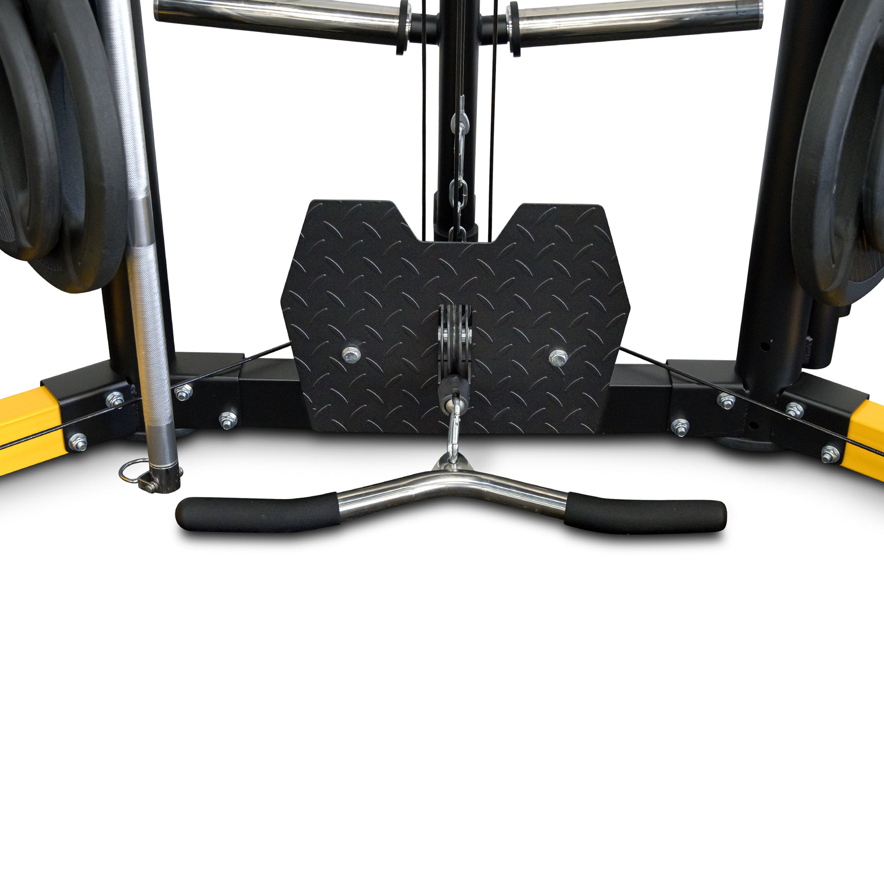 Reeplex CBT-PL Multi Station Gym + Fid Bench + Jammer Arms + Leg Press + 100kg PVC Weight Plates + Olympic Barbell
