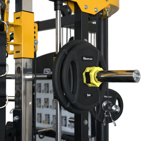 Reeplex CBT-PL Multi Station Gym + Fid Bench + Jammer Arms + Leg Press + 100kg PVC Weight Plates + Olympic Barbell
