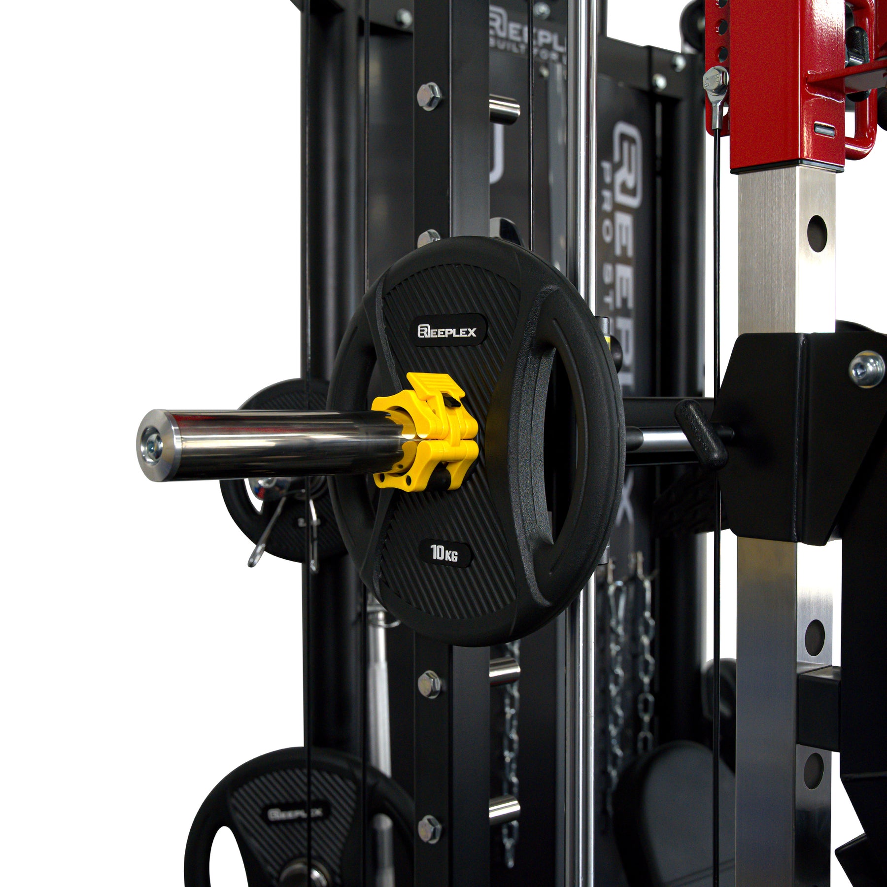 Reeplex CBT-PN Multi Station Gym + FID Bench + 100kg Olympic PVC Weight Plates